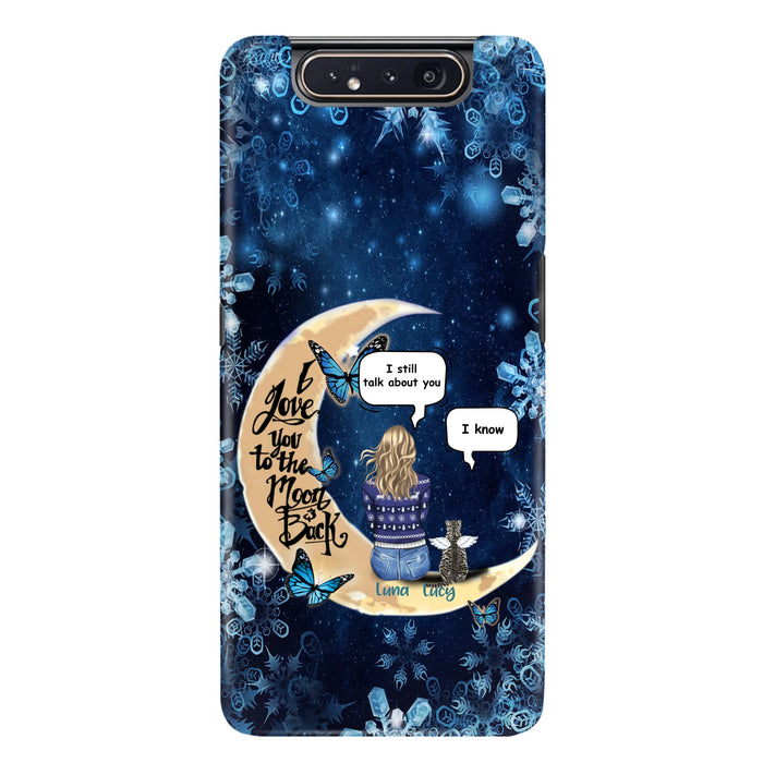 Custom Personalized Pet Mom Conversation Phone Case - Woman With Upto 4 Pets - Gift For Dog/ Cat Lover - Case For iPhone And Samsung