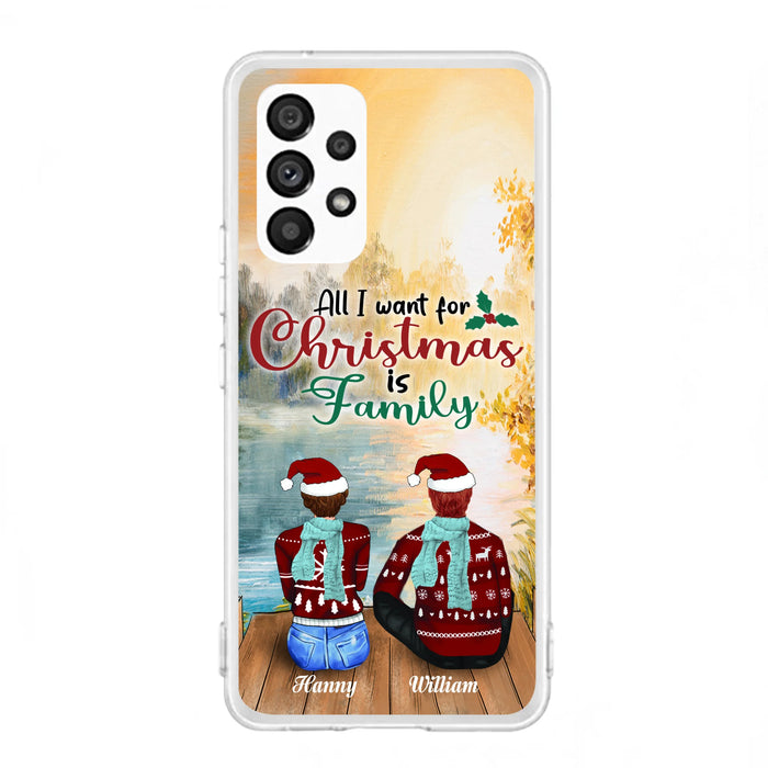 Custom Personalized Family Phone Case - Couple/ Parents With Upto 3 Kids, 3 Pets - Gift For Family - Case For iPhone And Samsung
