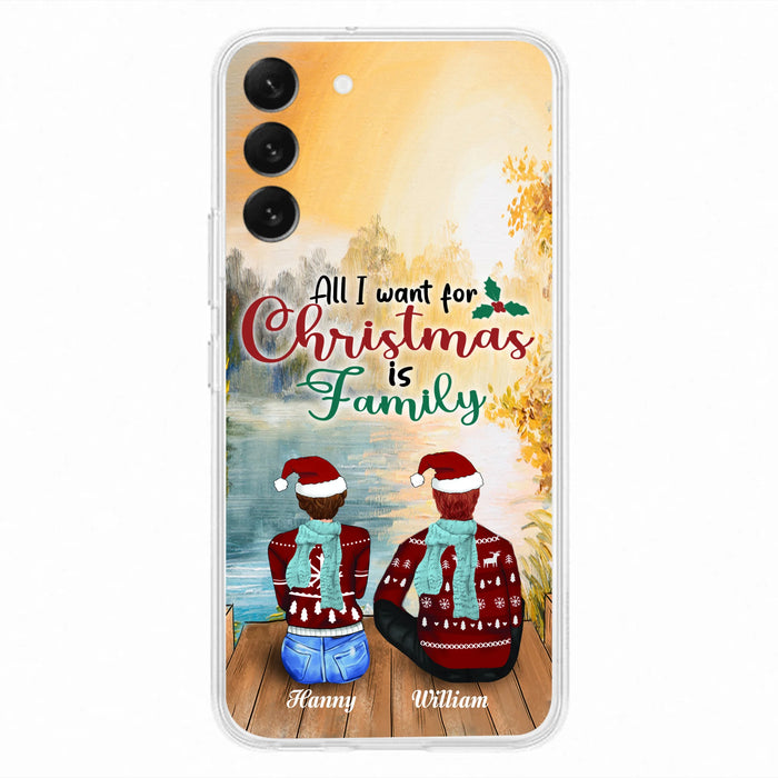 Custom Personalized Family Phone Case - Couple/ Parents With Upto 3 Kids, 3 Pets - Gift For Family - Case For iPhone And Samsung