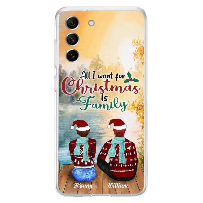 Custom Personalized Family Phone Case - Couple/ Parents With Upto 3 Kids, 3 Pets - Gift For Family - Case For iPhone And Samsung