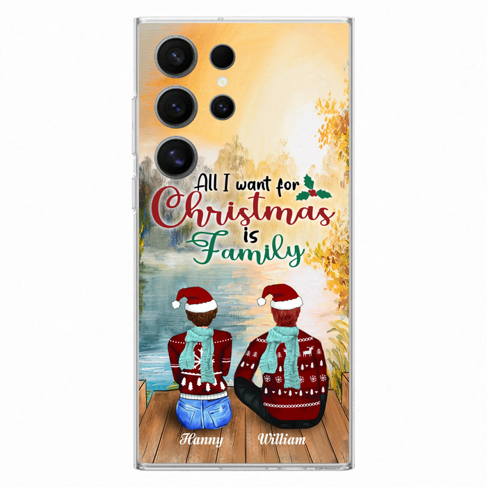 Custom Personalized Family Phone Case - Couple/ Parents With Upto 3 Kids, 3 Pets - Gift For Family - Case For iPhone And Samsung