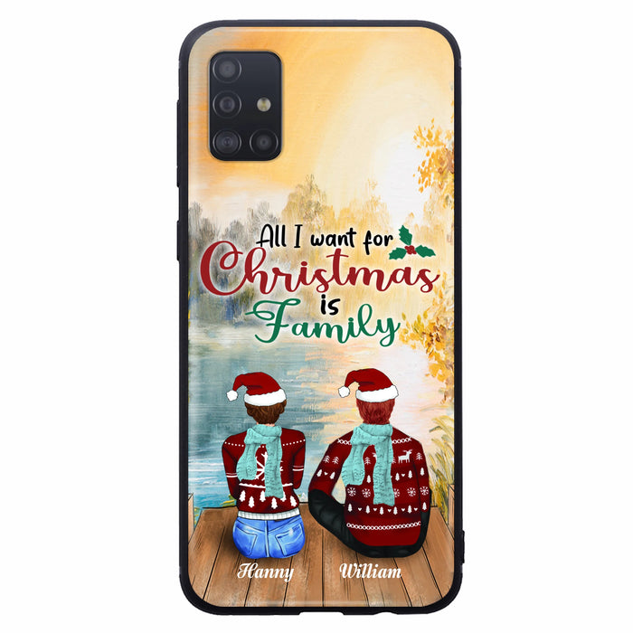 Custom Personalized Family Phone Case - Couple/ Parents With Upto 3 Kids, 3 Pets - Gift For Family - Case For iPhone And Samsung