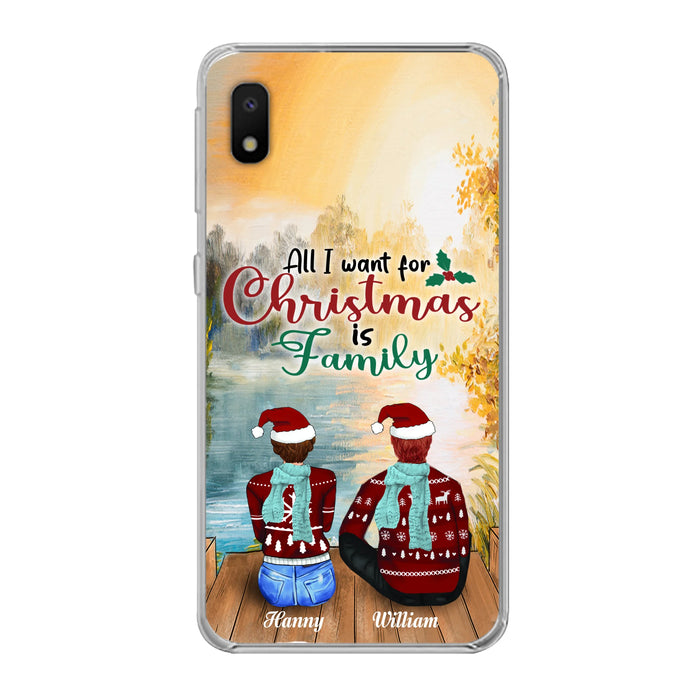 Custom Personalized Family Phone Case - Couple/ Parents With Upto 3 Kids, 3 Pets - Gift For Family - Case For iPhone And Samsung
