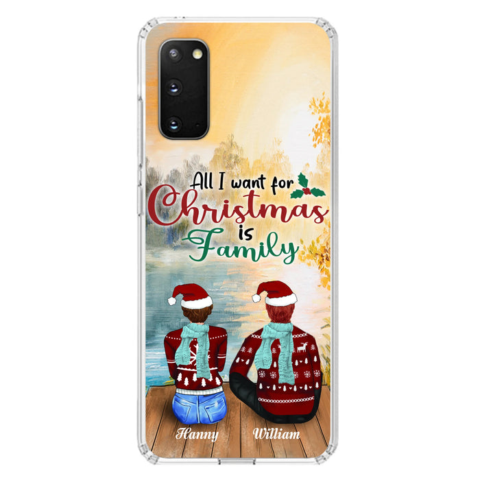 Custom Personalized Family Phone Case - Couple/ Parents With Upto 3 Kids, 3 Pets - Gift For Family - Case For iPhone And Samsung