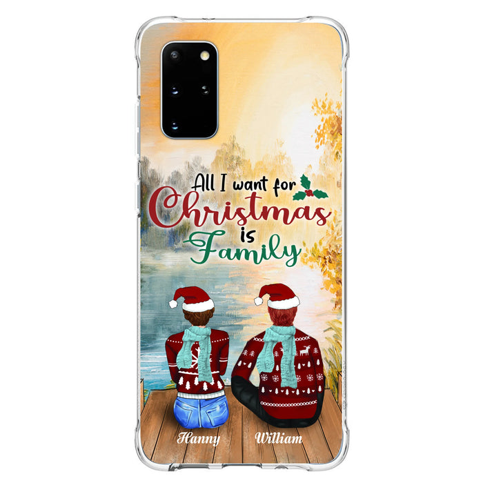 Custom Personalized Family Phone Case - Couple/ Parents With Upto 3 Kids, 3 Pets - Gift For Family - Case For iPhone And Samsung