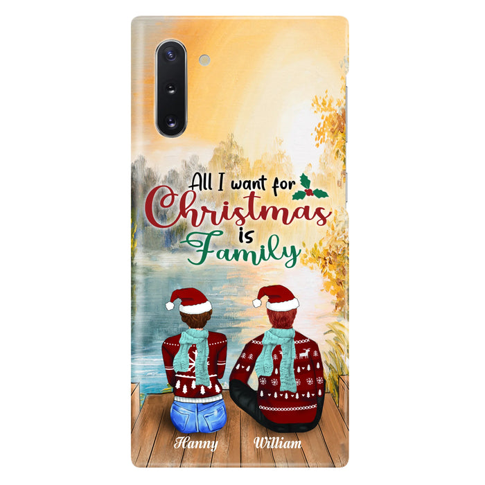 Custom Personalized Family Phone Case - Couple/ Parents With Upto 3 Kids, 3 Pets - Gift For Family - Case For iPhone And Samsung