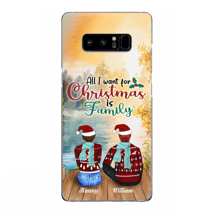 Custom Personalized Family Phone Case - Couple/ Parents With Upto 3 Kids, 3 Pets - Gift For Family - Case For iPhone And Samsung
