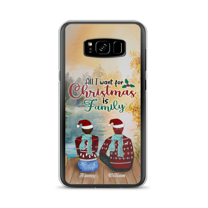 Custom Personalized Family Phone Case - Couple/ Parents With Upto 3 Kids, 3 Pets - Gift For Family - Case For iPhone And Samsung