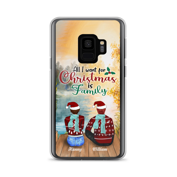 Custom Personalized Family Phone Case - Couple/ Parents With Upto 3 Kids, 3 Pets - Gift For Family - Case For iPhone And Samsung