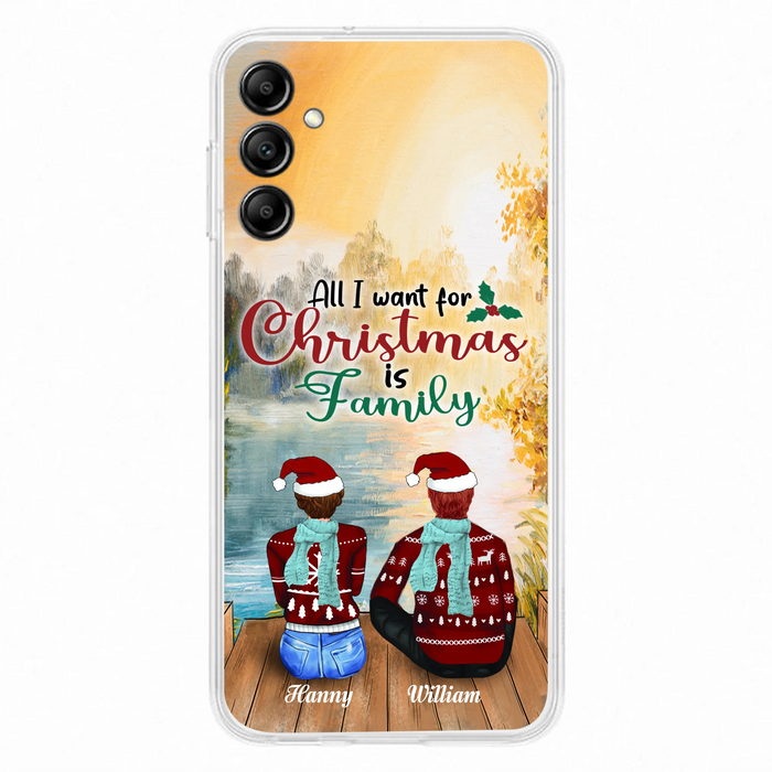 Custom Personalized Family Phone Case - Couple/ Parents With Upto 3 Kids, 3 Pets - Gift For Family - Case For iPhone And Samsung
