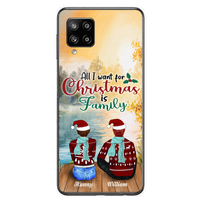 Custom Personalized Family Phone Case - Couple/ Parents With Upto 3 Kids, 3 Pets - Gift For Family - Case For iPhone And Samsung