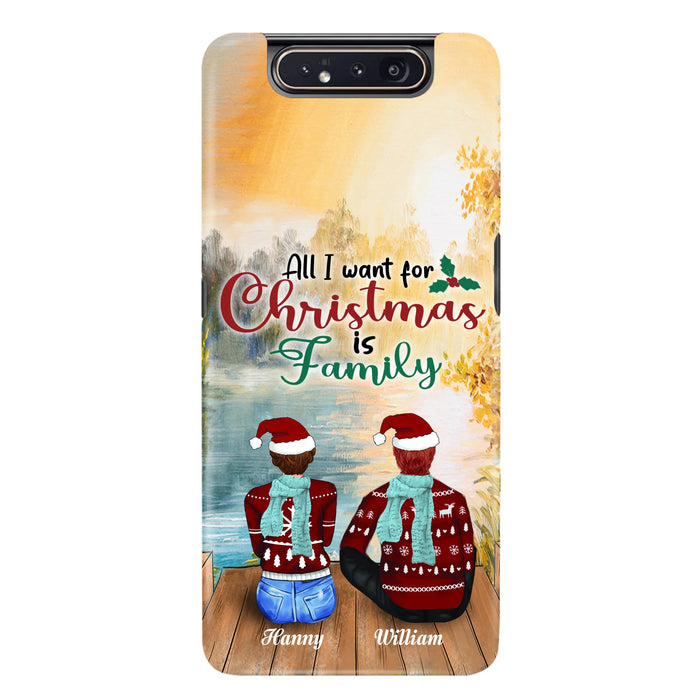 Custom Personalized Family Phone Case - Couple/ Parents With Upto 3 Kids, 3 Pets - Gift For Family - Case For iPhone And Samsung