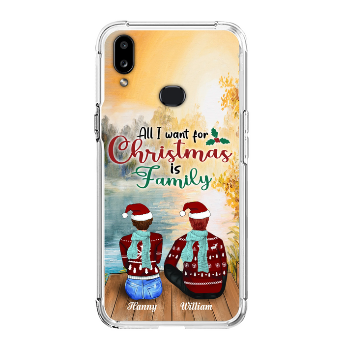 Custom Personalized Family Phone Case - Couple/ Parents With Upto 3 Kids, 3 Pets - Gift For Family - Case For iPhone And Samsung