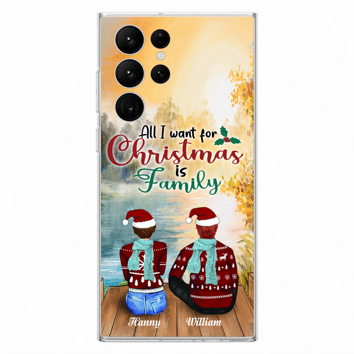Custom Personalized Family Phone Case - Couple/ Parents With Upto 3 Kids, 3 Pets - Gift For Family - Case For iPhone And Samsung