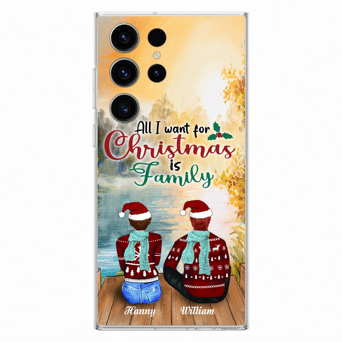 Custom Personalized Family Phone Case - Couple/ Parents With Upto 3 Kids, 3 Pets - Gift For Family - Case For iPhone And Samsung