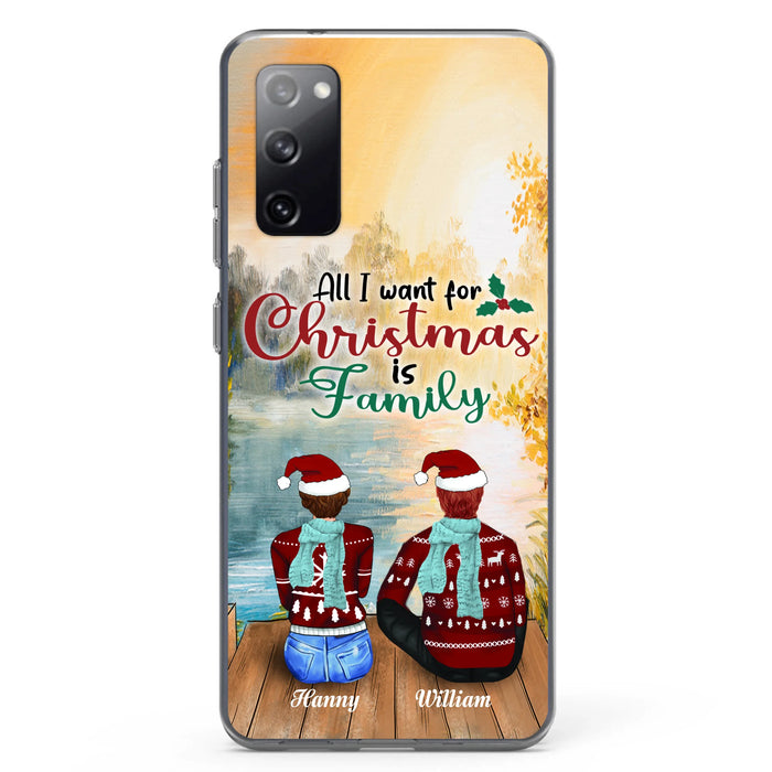 Custom Personalized Family Phone Case - Couple/ Parents With Upto 3 Kids, 3 Pets - Gift For Family - Case For iPhone And Samsung