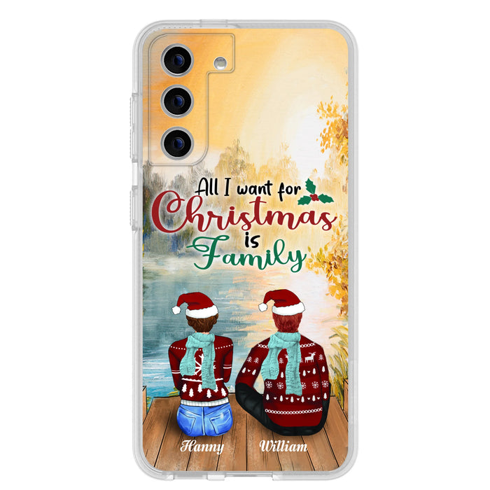 Custom Personalized Family Phone Case - Couple/ Parents With Upto 3 Kids, 3 Pets - Gift For Family - Case For iPhone And Samsung