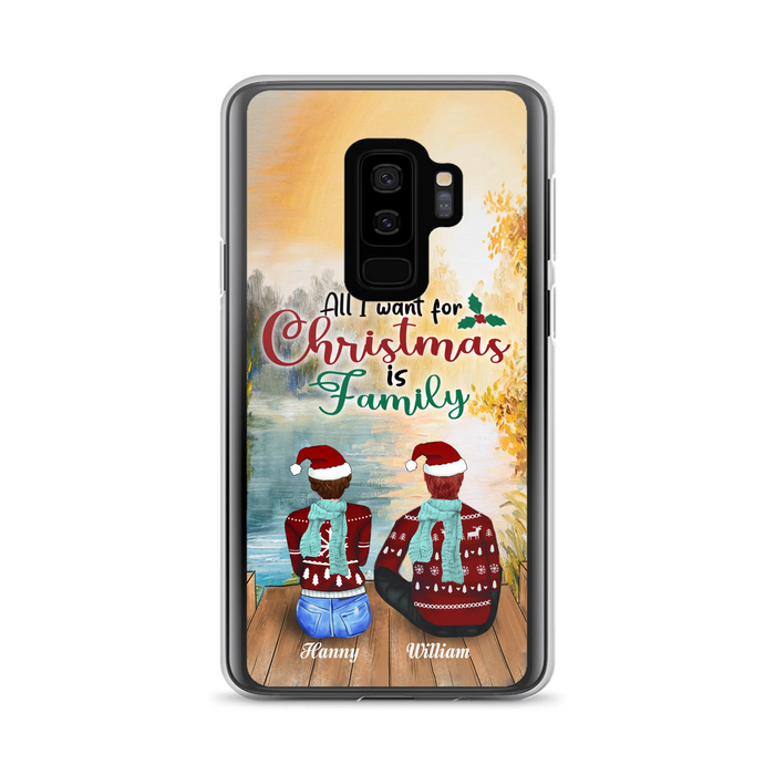 Custom Personalized Family Phone Case - Couple/ Parents With Upto 3 Kids, 3 Pets - Gift For Family - Case For iPhone And Samsung
