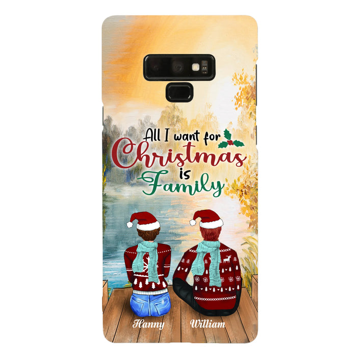 Custom Personalized Family Phone Case - Couple/ Parents With Upto 3 Kids, 3 Pets - Gift For Family - Case For iPhone And Samsung