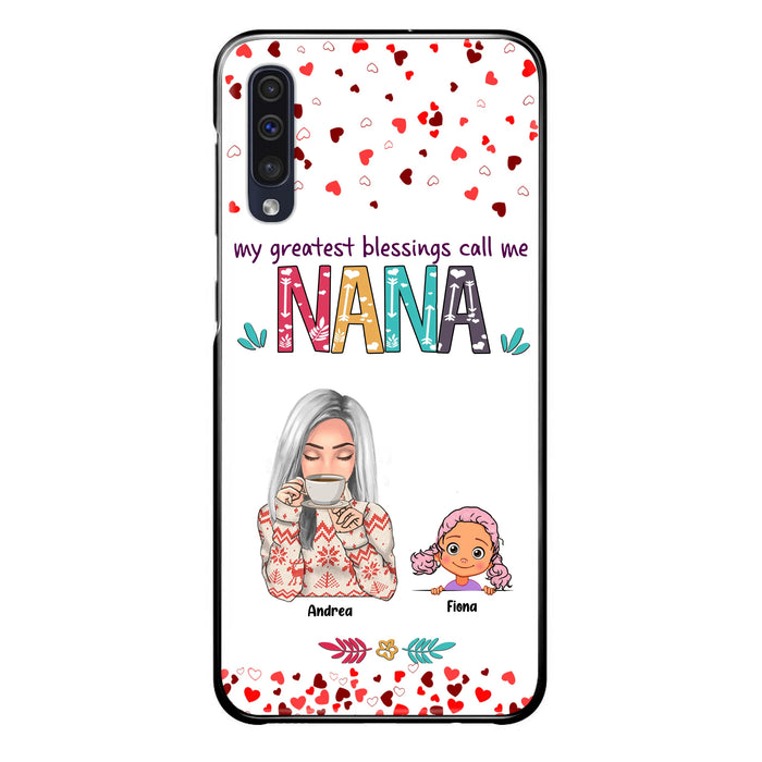Custom Personalized Grandma & Grandkids Phone Case - Upto 5 Kids - My Greatest Blessings Call Me Nana - For iPhone And Samsung Phone Case