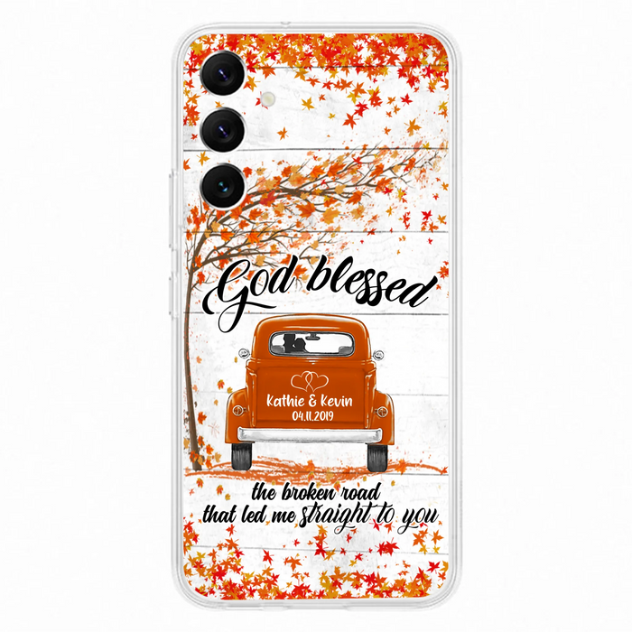 Custom Personalized Couple Phone Case - Best Gift For Couple - God Blessed The Broken Road That Led Me Straight To You - Case For Iphone And Samsung