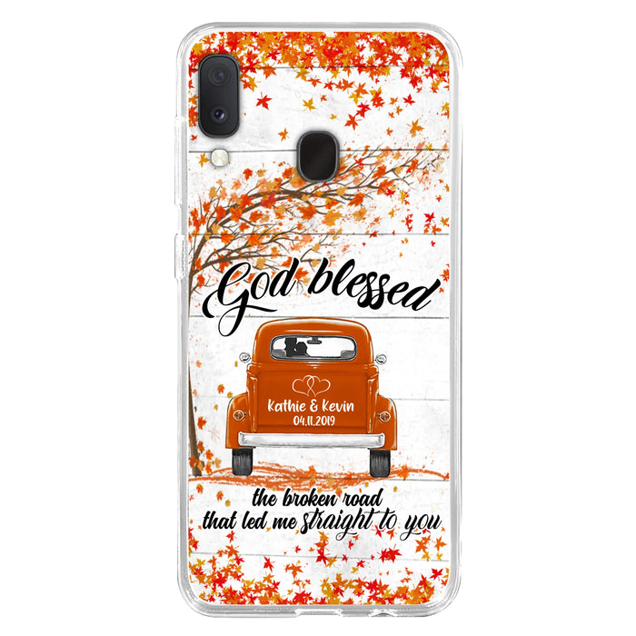 Custom Personalized Couple Phone Case - Best Gift For Couple - God Blessed The Broken Road That Led Me Straight To You - Case For Iphone And Samsung