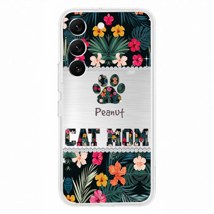 Personalized Custom Phone Case Cat Mom Met Pattern - Gifts Idea For Cat Lover - Cat Mom - Case For Iphone & Samsung