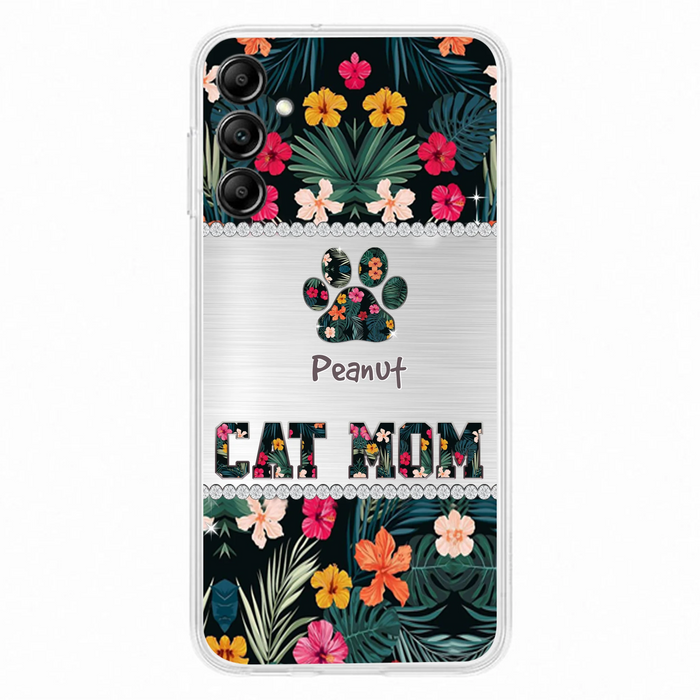 Personalized Custom Phone Case Cat Mom Met Pattern - Gifts Idea For Cat Lover - Cat Mom - Case For Iphone & Samsung