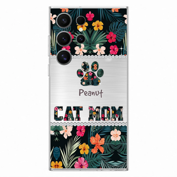 Personalized Custom Phone Case Cat Mom Met Pattern - Gifts Idea For Cat Lover - Cat Mom - Case For Iphone & Samsung