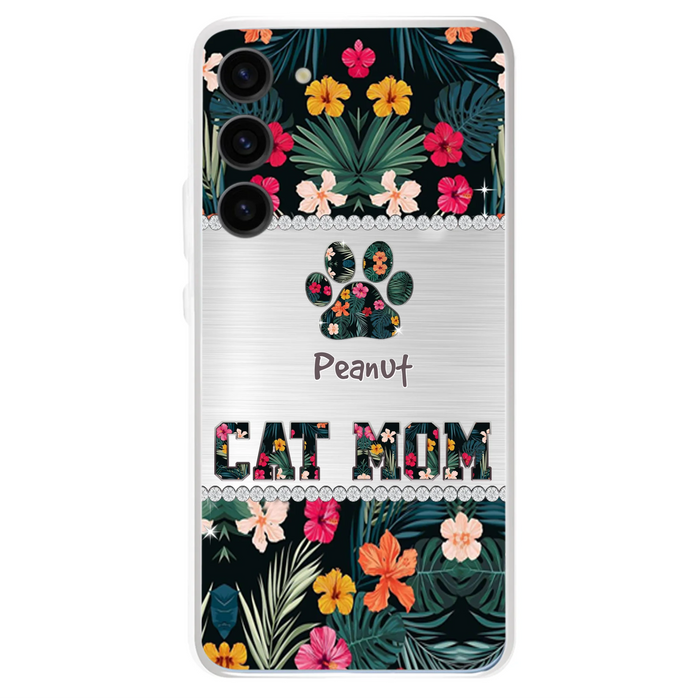 Personalized Custom Phone Case Cat Mom Met Pattern - Gifts Idea For Cat Lover - Cat Mom - Case For Iphone & Samsung