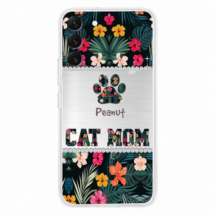 Personalized Custom Phone Case Cat Mom Met Pattern - Gifts Idea For Cat Lover - Cat Mom - Case For Iphone & Samsung