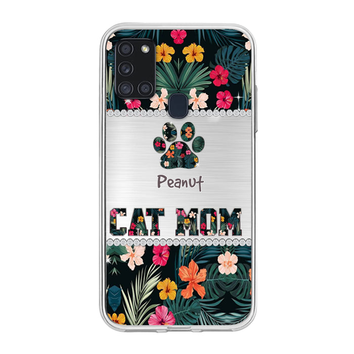 Personalized Custom Phone Case Cat Mom Met Pattern - Gifts Idea For Cat Lover - Cat Mom - Case For Iphone & Samsung