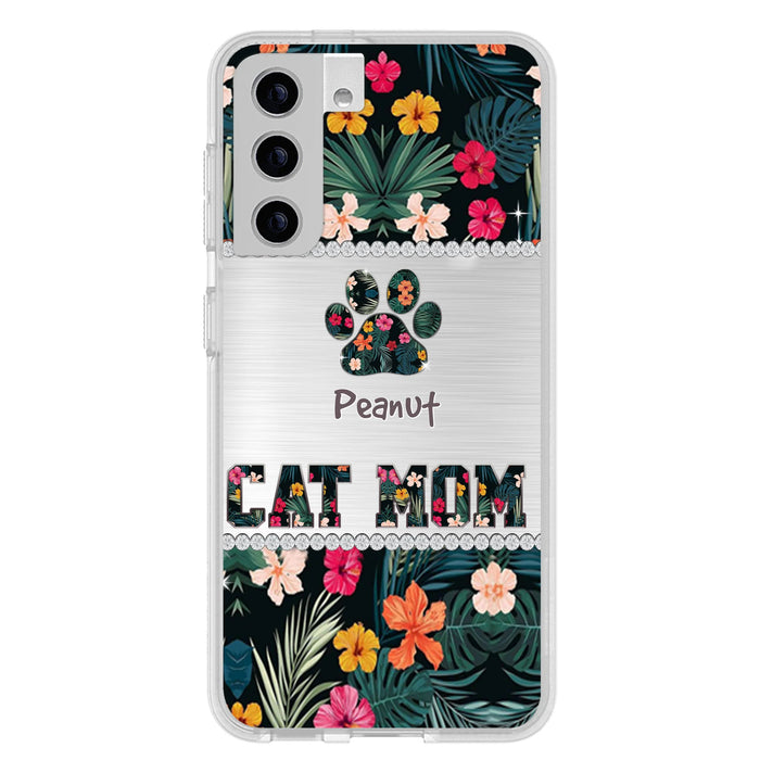Personalized Custom Phone Case Cat Mom Met Pattern - Gifts Idea For Cat Lover - Cat Mom - Case For Iphone & Samsung