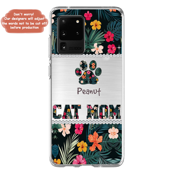 Personalized Custom Phone Case Cat Mom Met Pattern - Gifts Idea For Cat Lover - Cat Mom - Case For Iphone & Samsung