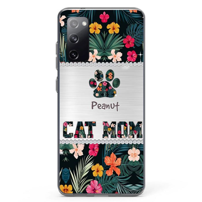 Personalized Custom Phone Case Cat Mom Met Pattern - Gifts Idea For Cat Lover - Cat Mom - Case For Iphone & Samsung