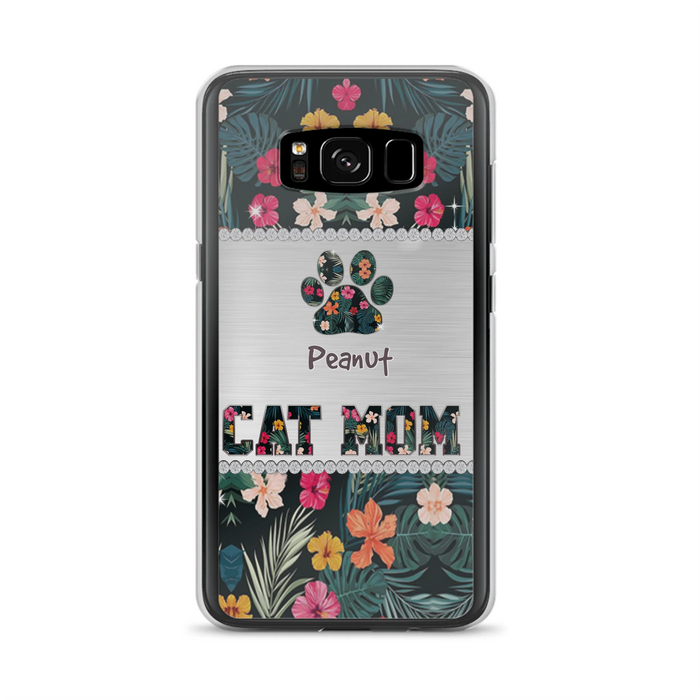 Personalized Custom Phone Case Cat Mom Met Pattern - Gifts Idea For Cat Lover - Cat Mom - Case For Iphone & Samsung