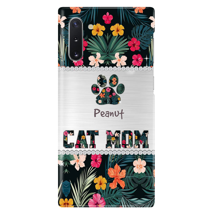 Personalized Custom Phone Case Cat Mom Met Pattern - Gifts Idea For Cat Lover - Cat Mom - Case For Iphone & Samsung