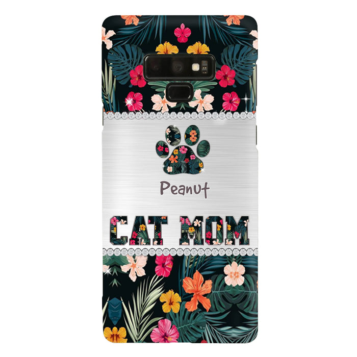 Personalized Custom Phone Case Cat Mom Met Pattern - Gifts Idea For Cat Lover - Cat Mom - Case For Iphone & Samsung