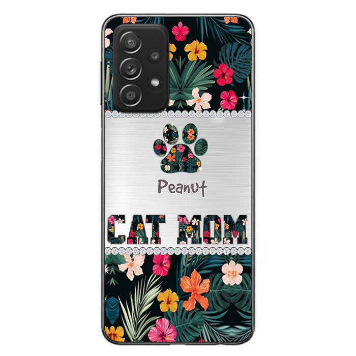 Personalized Custom Phone Case Cat Mom Met Pattern - Gifts Idea For Cat Lover - Cat Mom - Case For Iphone & Samsung