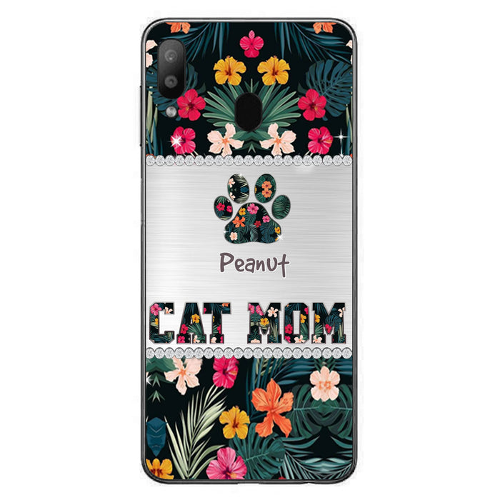 Personalized Custom Phone Case Cat Mom Met Pattern - Gifts Idea For Cat Lover - Cat Mom - Case For Iphone & Samsung