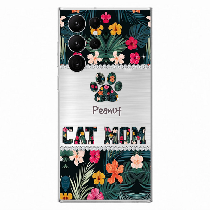 Personalized Custom Phone Case Cat Mom Met Pattern - Gifts Idea For Cat Lover - Cat Mom - Case For Iphone & Samsung