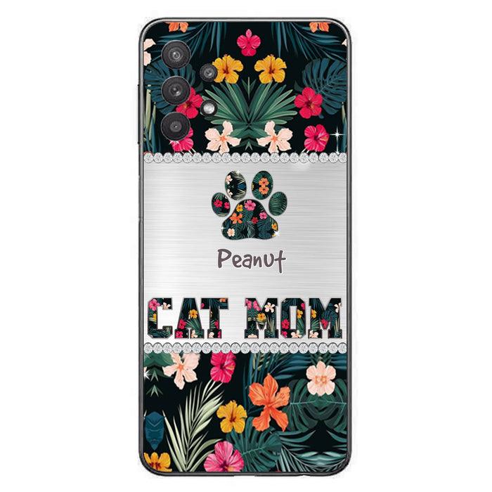 Personalized Custom Phone Case Cat Mom Met Pattern - Gifts Idea For Cat Lover - Cat Mom - Case For Iphone & Samsung