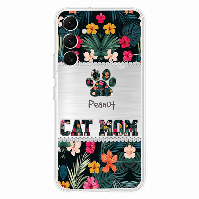 Personalized Custom Phone Case Cat Mom Met Pattern - Gifts Idea For Cat Lover - Cat Mom - Case For Iphone & Samsung