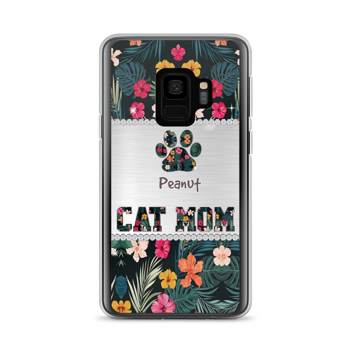 Personalized Custom Phone Case Cat Mom Met Pattern - Gifts Idea For Cat Lover - Cat Mom - Case For Iphone & Samsung