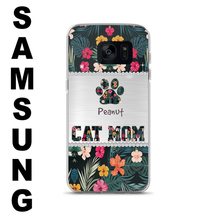 Personalized Custom Phone Case Cat Mom Met Pattern - Gifts Idea For Cat Lover - Cat Mom - Case For Iphone & Samsung