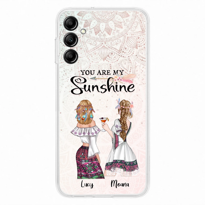 Custom Personalized Bohemian Friends Phone Case - Gift For Best Friends - iPhone & Samsung Case - You Are My Sunshine