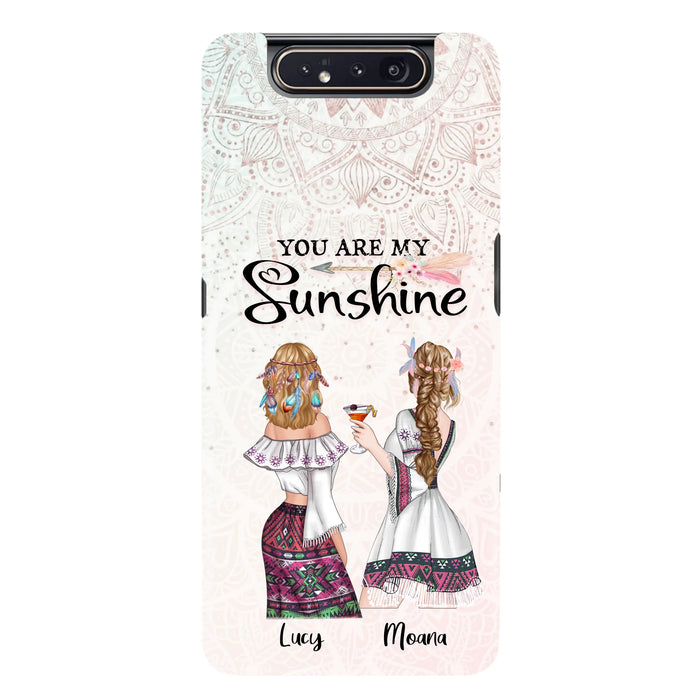 Custom Personalized Bohemian Friends Phone Case - Gift For Best Friends - iPhone & Samsung Case - You Are My Sunshine