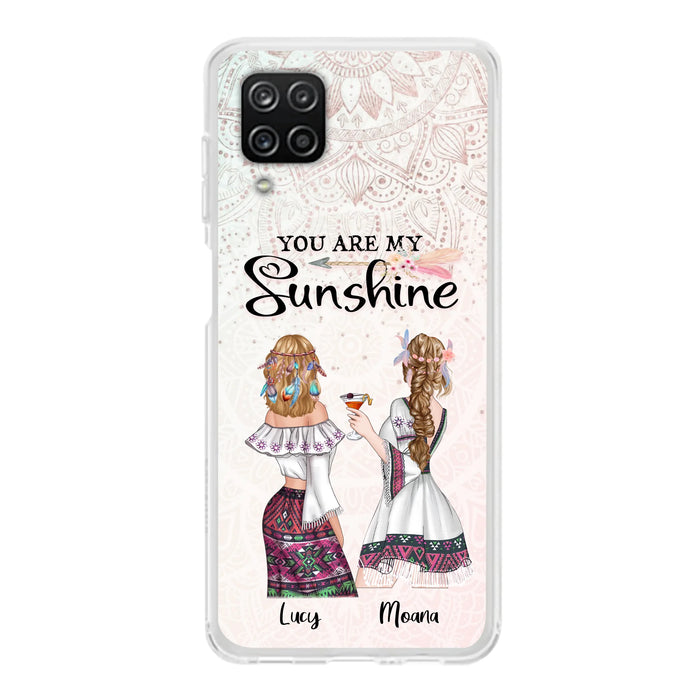 Custom Personalized Bohemian Friends Phone Case - Gift For Best Friends - iPhone & Samsung Case - You Are My Sunshine