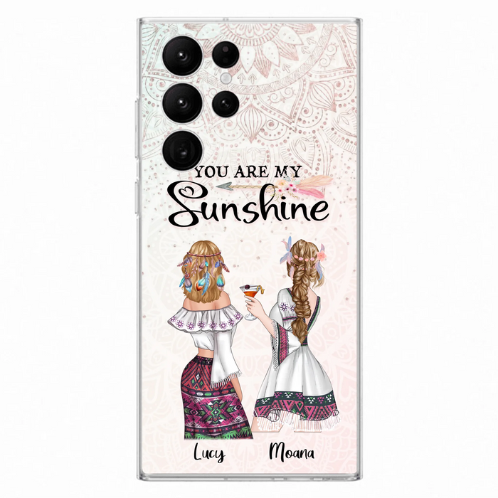 Custom Personalized Bohemian Friends Phone Case - Gift For Best Friends - iPhone & Samsung Case - You Are My Sunshine