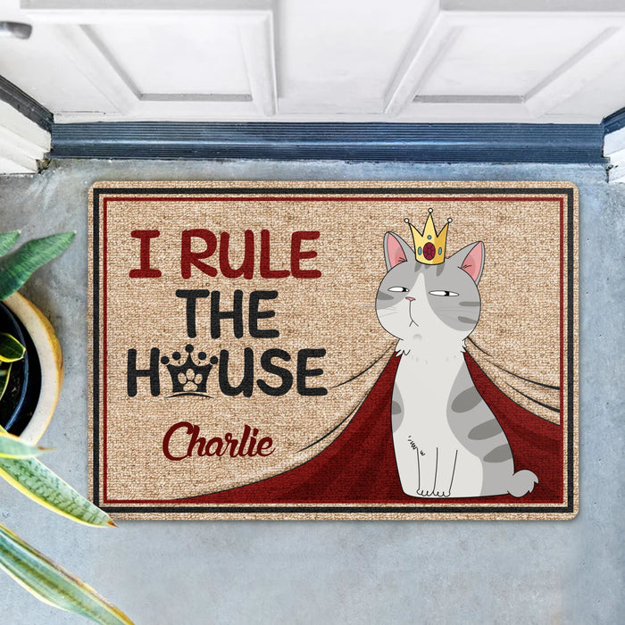 Personalized Cat Doormat - Gift Idea For Cat Lover - I Rule The House